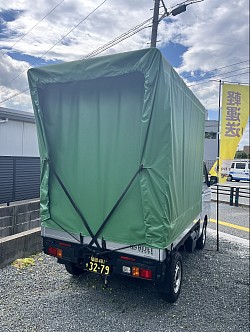 ハイゼットトラック　幌車　全幌　リアカーテン　リア画像