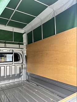 ハイゼットトラック　幌車　全幌　リアカーテン　荷室